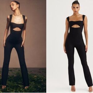 NWOT House of CB Yasmeen Black Bandage Cutout Jumpsuit sz XS